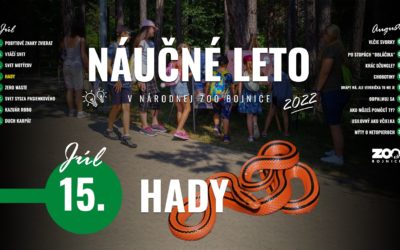 Ďalšou témou projektu „Náučné leto“ budú hady, ktoré oslavujú svoj svetový deň